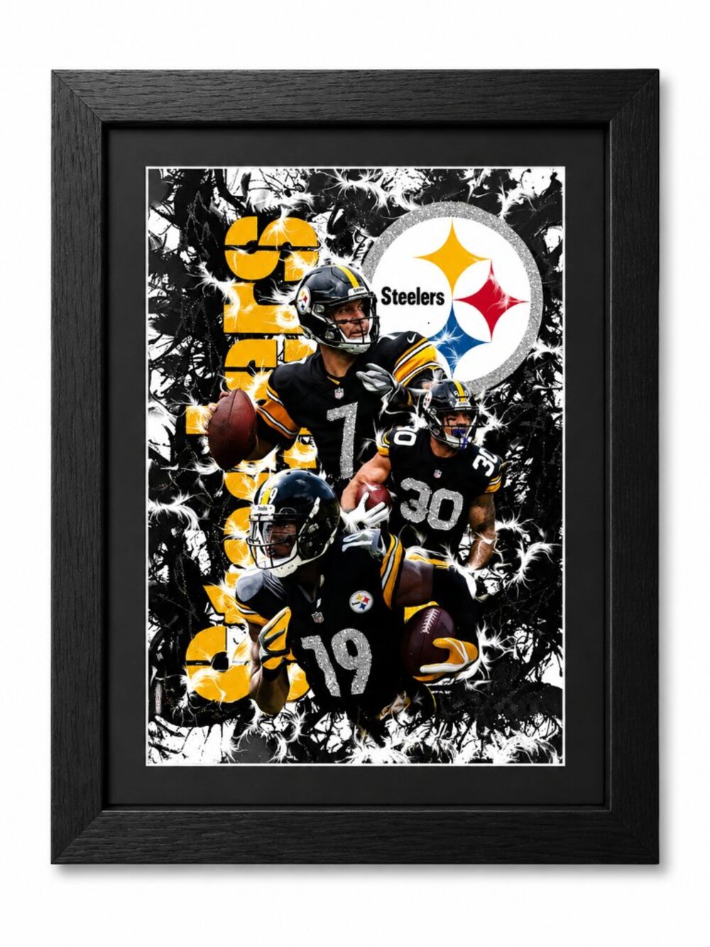 Pittsburgh Steelers Framed Fan Art Collage - Roethlisberger Bell Smith-Schuster